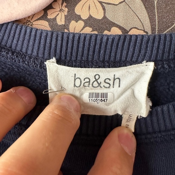 ba&sh Paris Cheri Sweatshirt in blue size 1 / small - Picture 5 of 8